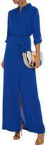 Thumbnail for your product : Diane von Furstenberg Amina Belted Crepe De Chine Maxi Shirt Dress
