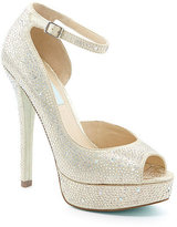 Thumbnail for your product : Betsey Johnson Blue by Ivy Jeweled Peep-Toe d´Orsay Pumps