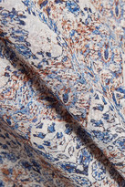 Thumbnail for your product : L'Agence Leonie Off-The-Shoulder Printed Silk-Chiffon Dress