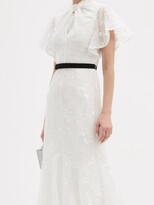 Thumbnail for your product : Erdem Celestina Embroidered-lace Cap-sleeve Gown