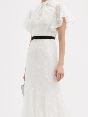 Erdem Celestina Embroidered-lace Cap-sleeve Gown