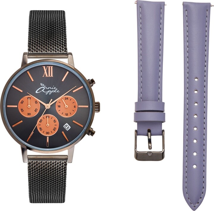 Bermuda Watch Company Annie Apple Marseille Rose Gold & Gunmetal Multifunctional Interchangeable
