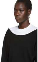 Thumbnail for your product : alexanderwang.t Black Cropped Bi-Layer Sweater