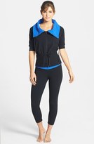 Thumbnail for your product : So Low Solow Colorblock Ankle Zip Capri Leggings