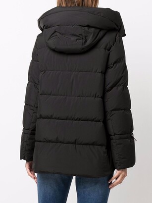 Moorer A-line oversize-collar padded jacket