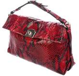 Thumbnail for your product : Sergio Rossi Snakeskin Flap Satchel