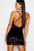 Thumbnail for your product : boohoo Crushed Velvet Cowl Neck Bodycon Dress