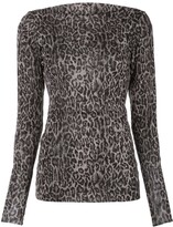 Thumbnail for your product : Peter Cohen Leopard-Print Fitted Top