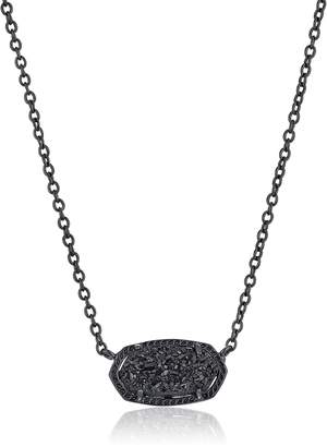 Kendra Scott Signature Elisa Gunmetal plated Black Drusy Pendant Necklace