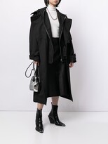 Thumbnail for your product : SONGZIO Hooded Detachable Fold Trench Coat