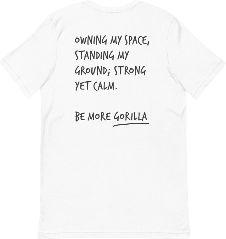 Anchor & Crew White Think Ocean Gorilla Aspirations Cotton Embroidered T-Shirt - Women