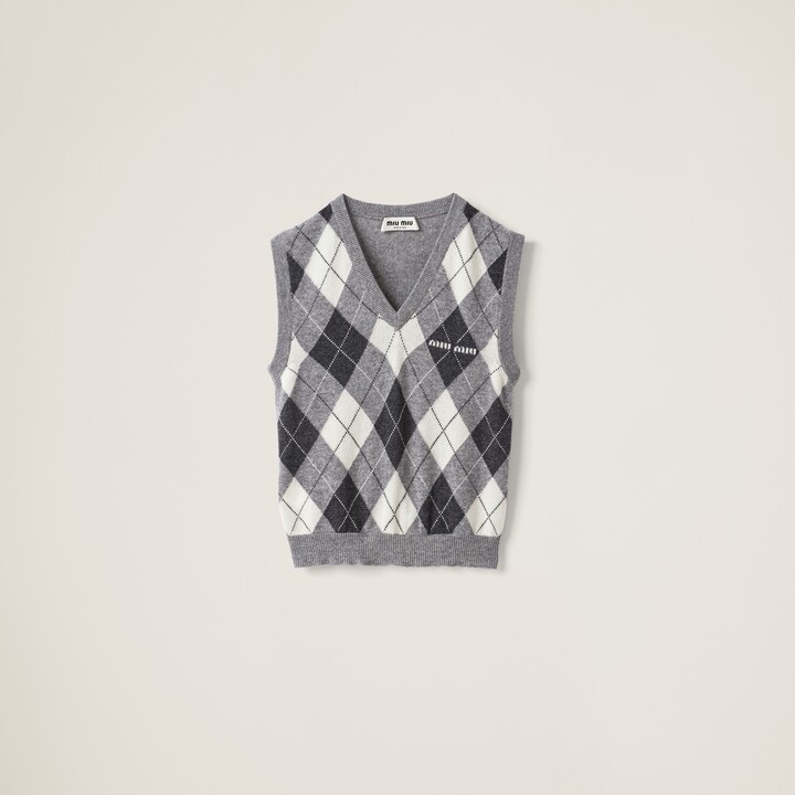 Miu Miu Cashmere knit vest - ShopStyle Tops