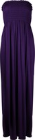 Thumbnail for your product : Purple Hanger New Womens Plain Long Strapless Elasticated Shearing Ladies Bandeau Shirred Boob Tube Summer Maxi Dress Teal Size 12 - 14