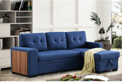 Latitude Run Dark Gray 3 Sectional With Linen Upholstery - Versatile Chaise Storage And Waterproof Fabric Upholstered In For A Modern Look