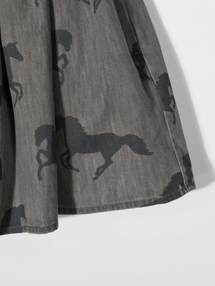 Stella McCartney Kids Horse-Print Mini Skirt