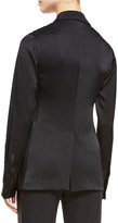 Thumbnail for your product : Rag & Bone Adler Double-Breasted Satin Blazer Top, Black