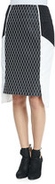 Thumbnail for your product : Jonathan Simkhai Side-Layered Diamond Pencil Skirt