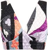 Thumbnail for your product : Emilio Pucci Cropped Quilted Stretch-silk Satin Top