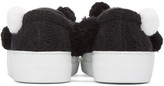 Thumbnail for your product : Joshua Sanders Black Pom Pom Slip-On Sneakers