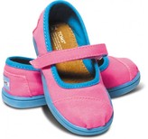 Thumbnail for your product : Toms Neon Pink Canvas Tiny Mary Janes