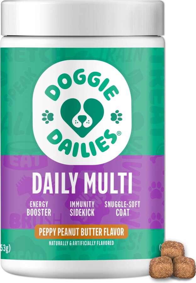 Doggie Dailies 5-in-1 Multivitamin Soft Chew Dog Supplement, 225 count