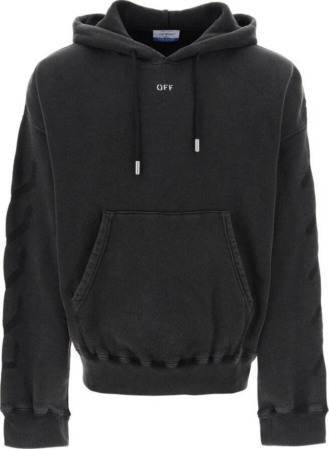 OFF- コットン DIGIT BACCHUS スウェット Off-White Digit Bacchus sweatshirt in stretch cotton - ShopStyle