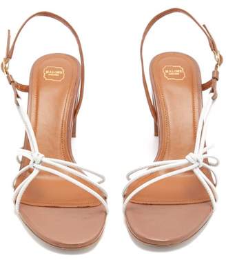Malone Souliers Binette Knotted Leather Slingback Sandals - Womens - Pink White