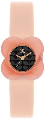 Orla Kiely Poppy Pink Dial Cream Strap Ladies Watch
