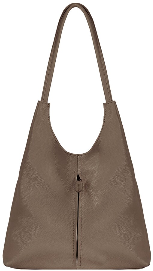 Sostter Dark Taupe Soft Leather Slouch Bag ShopStyle