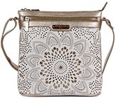 Thumbnail for your product : Nicole Lee Ally Flowery Laser Cut Design Cross Body Bag