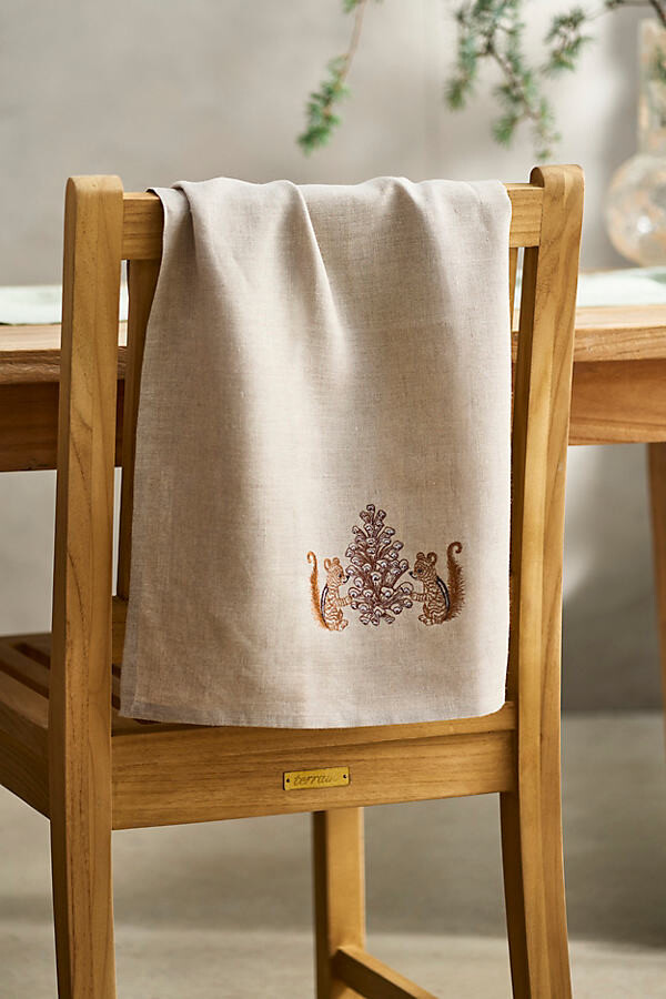 Coral Tusk Pinecone Chipmunk Dish Towel at Terrain