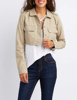 Charlotte Russe Cropped Anorak Jacket