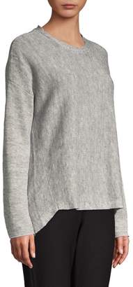 Eileen Fisher Woven Organic Linen-Blend Sweater