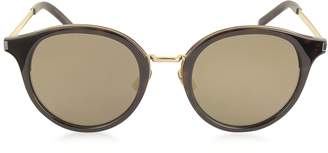 Saint Laurent SL 57 Acetate and Metal Round-Frame Unisex Sunglasses