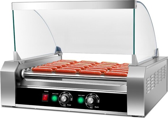 Costway CostwayCommercial30HotDog11RollerGrillCookerMachineW/coverCE