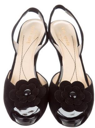 Kate Spade Floral-Accented Slingback Pumps