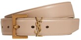 Thumbnail for your product : Saint Laurent 3cm Monogram Leather Belt