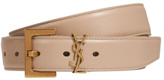 Saint Laurent 3cm Monogram Leather Belt