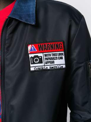 Frankie Morello Warning patch shirt jacket