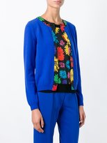 Thumbnail for your product : Moschino floral trim cardigan - women - Silk/Cashmere - 48