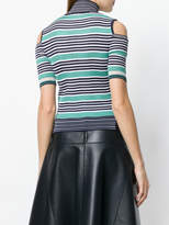 Thumbnail for your product : Fendi striped cold-shoulder top