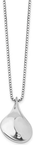 Black Bow Jewelry Co. BlackBowJewelryDiamondTwistedTearNecklaceinRhodiumPlatedSilver18-20Inch