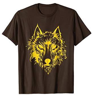 Nordic Gold Fenrir Wolf Odin T Shirt Valhalla Mjolnir Wild