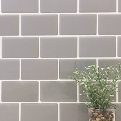 Tic Tac Tiles 12" x 12" PVC Peel & Stick Subway Tile