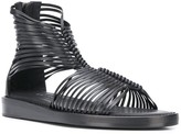 Thumbnail for your product : Ann Demeulemeester Multi-Strap Flat Sandals