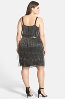 Thumbnail for your product : Adrianna Papell Beaded Fringe Cocktail Dress (Plus Size)