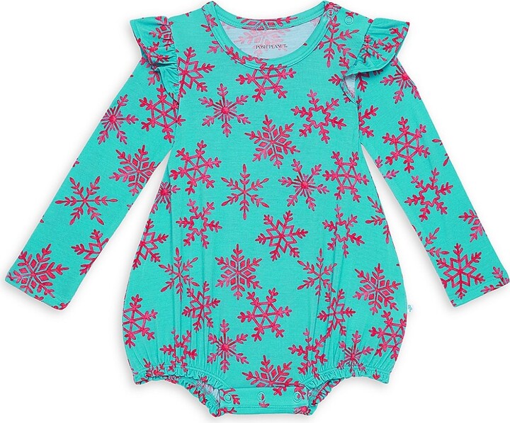 Saks Fifth Avenue Clothing Shirts Long sleeved Shirts Baby Girls Queen Of Snowflakes Long Sleeve Ruffled Bubble Romper 
