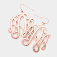 FASHNZFAB 'A' Monogram Initial Earrings