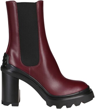 Tod's Chunky Sole Heeled Ankle Boots