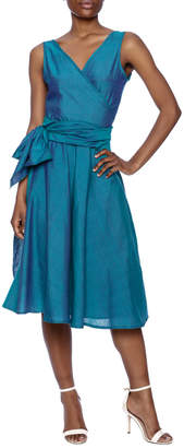 Made on Earth Turquoise Wrap Dress